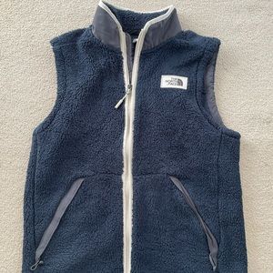 North Face Navy Blue Fleece Vest